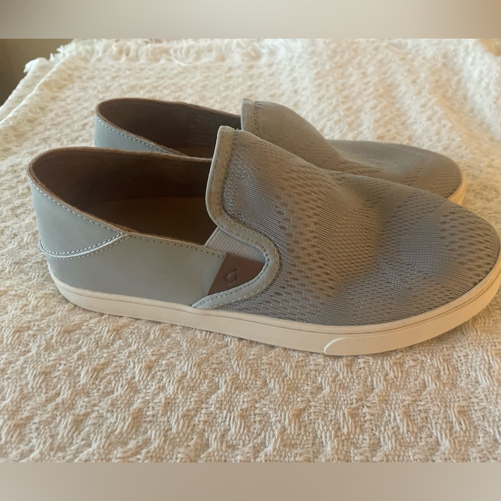 OluKai Blue Slip-On Loafers
